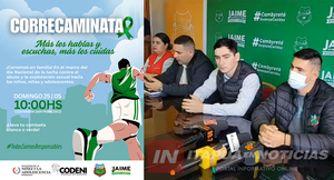 SE VIENE LA SEGUNDA CORRECAMINATA POR LA NIÑEZ Y ADOLESCENCIA EN CAMBYRETÁ