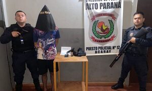 Detienen a buscado por robo e incautan arma de fuego
