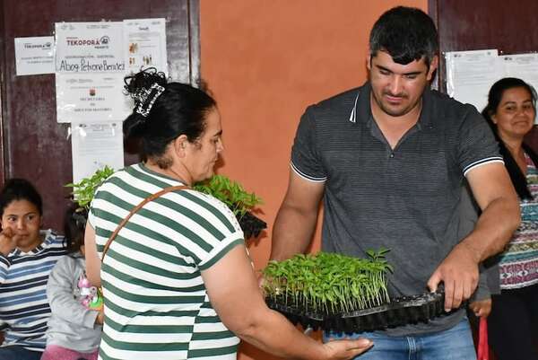 San Juan Bautista: Productores hortícolas reciben plantines y semillas - Nacionales - ABC Color