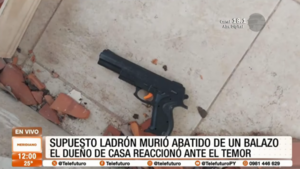Supuesto ladrón murió abatido de un balazo