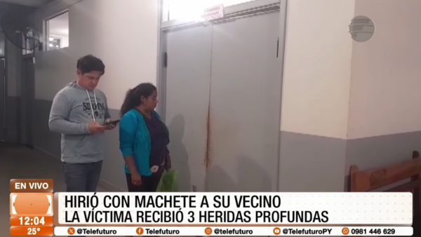 Hirió con machete a su vecino y huyó