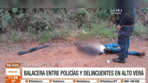 Balacera entre policías y delincuentes en Alto Verá