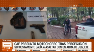 Cae presunto motochorro tras persecución