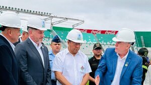 Domínguez inspecciona obras en estadio que acogerá la final de la Sudamericana