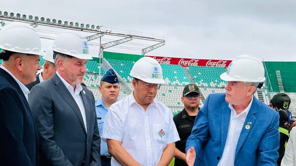 Domínguez inspecciona obras en estadio que acogerá la final de la Sudamericana