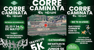 SE VIENE LA 4° EDICIÓN DE LA CORRECAMINATA POR LA SALUD DEL CREE