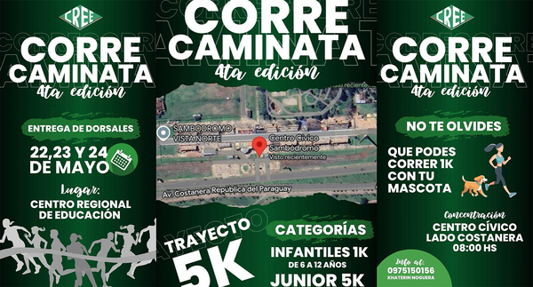 SE VIENE LA 4° EDICIÓN DE LA CORRECAMINATA POR LA SALUD DEL CREE