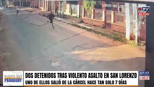 A una semana de salir de la cárcel, fue detenido nuevamente tras cometer violento asalto en San Lorenzo