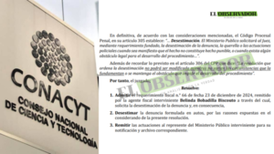 Desestiman denuncia por perjuicio patrimonial a funcionarios del CONACYT  - El Observador