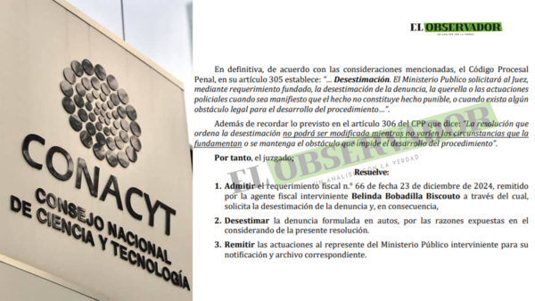 Desestiman denuncia por perjuicio patrimonial a funcionarios del CONACYT - El Observador