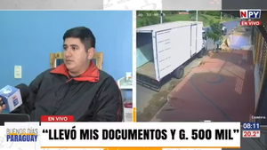 Ladrones usaron sus 5 tarjetas tras robarle sus pertenencias en Villa Elisa