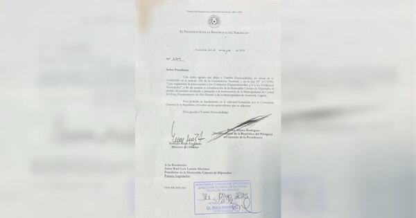 Diario HOY | Diputados ya recibió pedido de intervención a municipios de Asunción y CDE
