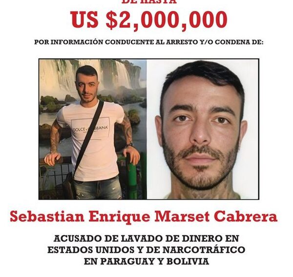 EE.UU. ofrece hasta USD 2 millones por información que conduzca a la captura de Sebastián Marset