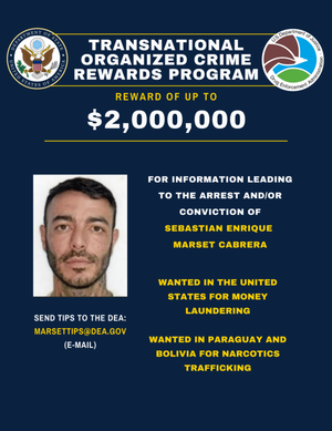 EE.UU. ofrece hasta USD 2 millones por información que permita capturar a Sebastián Marset - El Trueno