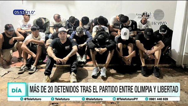 Más de 20 detenidos tras el partido entre Olimpia y Libertad