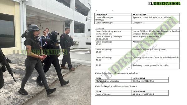 Gianina García tendrá un estricto control sobre sus comunicaciones y visitas - El Observador