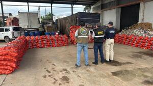 Incautan unas 10 toneladas de cebolla sin documentación - .::Agencia IP::.