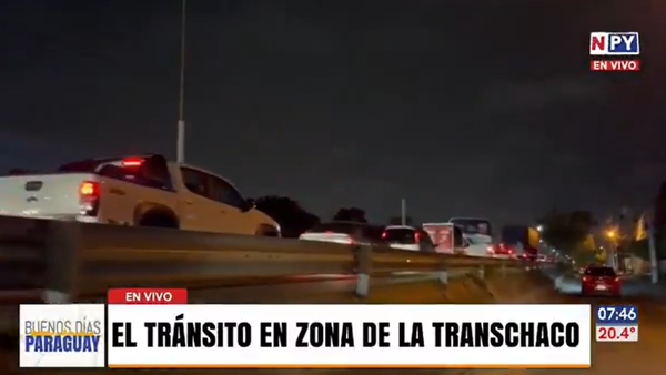 Lluvia y múltiple accidente generó caos en el tránsito en zona de la Transchaco