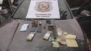 Detenidos por efectuar disparos al aire con pistola y ametralladora en San Antonio - Policiales - ABC Color