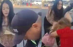 Pilló a la “otra” y quiso hacerle un “servicio de peluquería” con las uñas: el momento se volvió viral