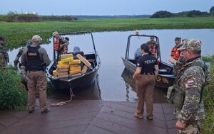 Senad y Armada Paraguaya incautan marihuana en puerto clandestino de Canindeyú - .::Agencia IP::.