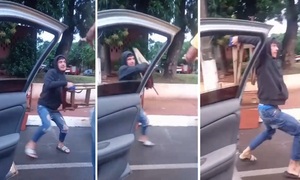 Violenta agresión de limpiavidrios frente a la Municipalidad de Coronel Oviedo preocupa a la ciudadanía - OviedoPress