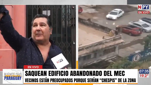 Edificio del MEC se convierte en guarida de “adictos” y foco de inseguridad en Asunción