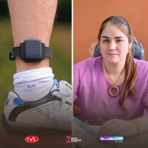 Primera aplicación de tobillera electrónica en Asunción para caso de violencia familiar - TVS