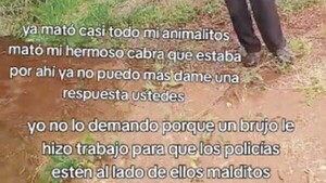 Culpa a su vecino "macumbero" por la muerte de su cabra