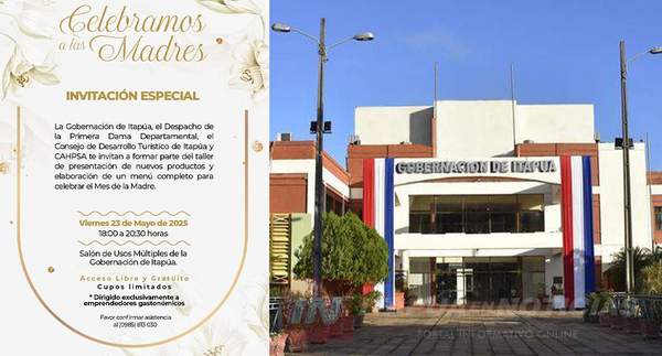 EMPRENDEDORES GASTRONÓMICOS ESTÁN INVITADOS ESTA TARDE A TALLER EN LA GOBERNACIÓN