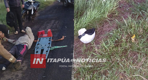 MOTOCICLISTA SUFRE FRACTURA TRAS ACCIDENTE Y FUGA EN RUTA DE GENERAL ARTIGAS
