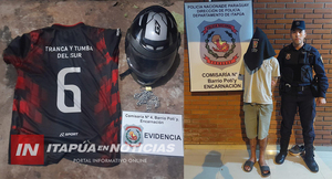 APREHENDEN A DOS PERSONAS POR HURTO Y RECUPERA OBJETOS HURTADOS EN ENCARNACIÓN