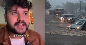La Nación / El tiktoker encarnaceno desarrolló “miedo a la lluvia” en Asunción