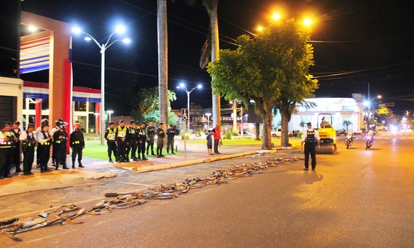 Destruyen roncadores incautados como parte del Plan de Orden y Seguridad en Coronel Oviedo - OviedoPress