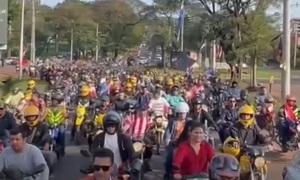 Movilización de apoyo a Miguel Prieto en Ciudad del Este