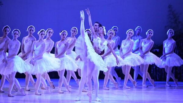 Gracia y sincronía del Ballet Clásico y Moderno Municipal en montaje El Lago de los Cisnes