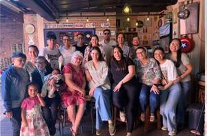 Nadia Ferreira pasó el finde en Villarrica con su familia