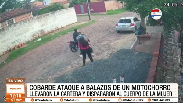 Cobarde ataque a balazos de un motochorro