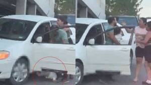 Encontró a la “otra” con su “ofi”: en medio del ataque de celos, ¡una beba cayó desde el auto al piso!