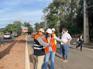 Ministra verificó avance de obras en la avenida Mariscal López - .::Agencia IP::.