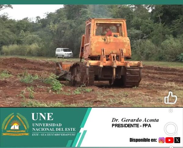 Continúan obras para construcción de pista de atletismo en la UNE