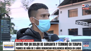 Denuncian negligencia médica: Niña fue llevada al hospital por un dolor de garganta y terminó en UTI