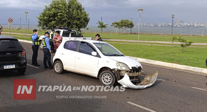 APARATOSO VUELCO OCURRIÓ EN LA COSTANERA DE ENCARNACIÓN