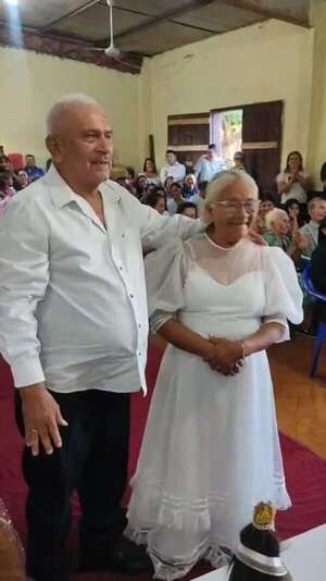 Pedro Juan Caballero: pareja se casa luego de 60 años de convivencia - Nacionales - ABC Color