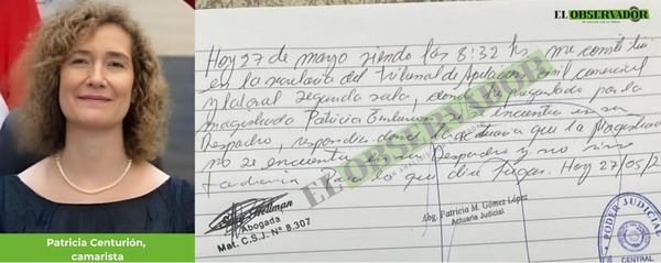 Camarista Centurión no se encontraba aún en su despacho a las 8:32, según denuncia de abogada - El Observador