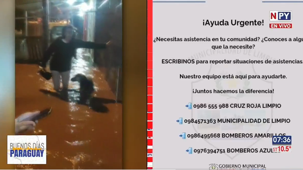 Limpio bajo agua: Varias familias fueron afectadas tras temporal