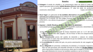 Imputado por millonario perjuicio a municipio de Valenzuela estuvo tres años prófugo y fue beneficiado con medidas alternativas  - El Observador