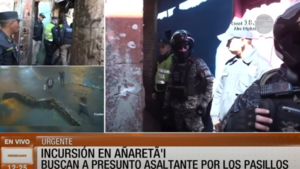 Incursión en Añareta'i. Buscan a presunto asaltante por los pasillos