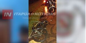 MOTOCICLISTA Y CICLISTA HERIDOS TRAS CHOQUE FRONTAL EN ENCARNACIÓN 