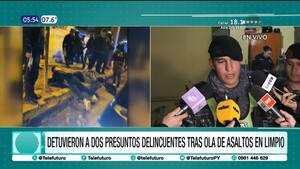 Detienen a dos presuntos delincuentes tras ola de asaltos en Limpio